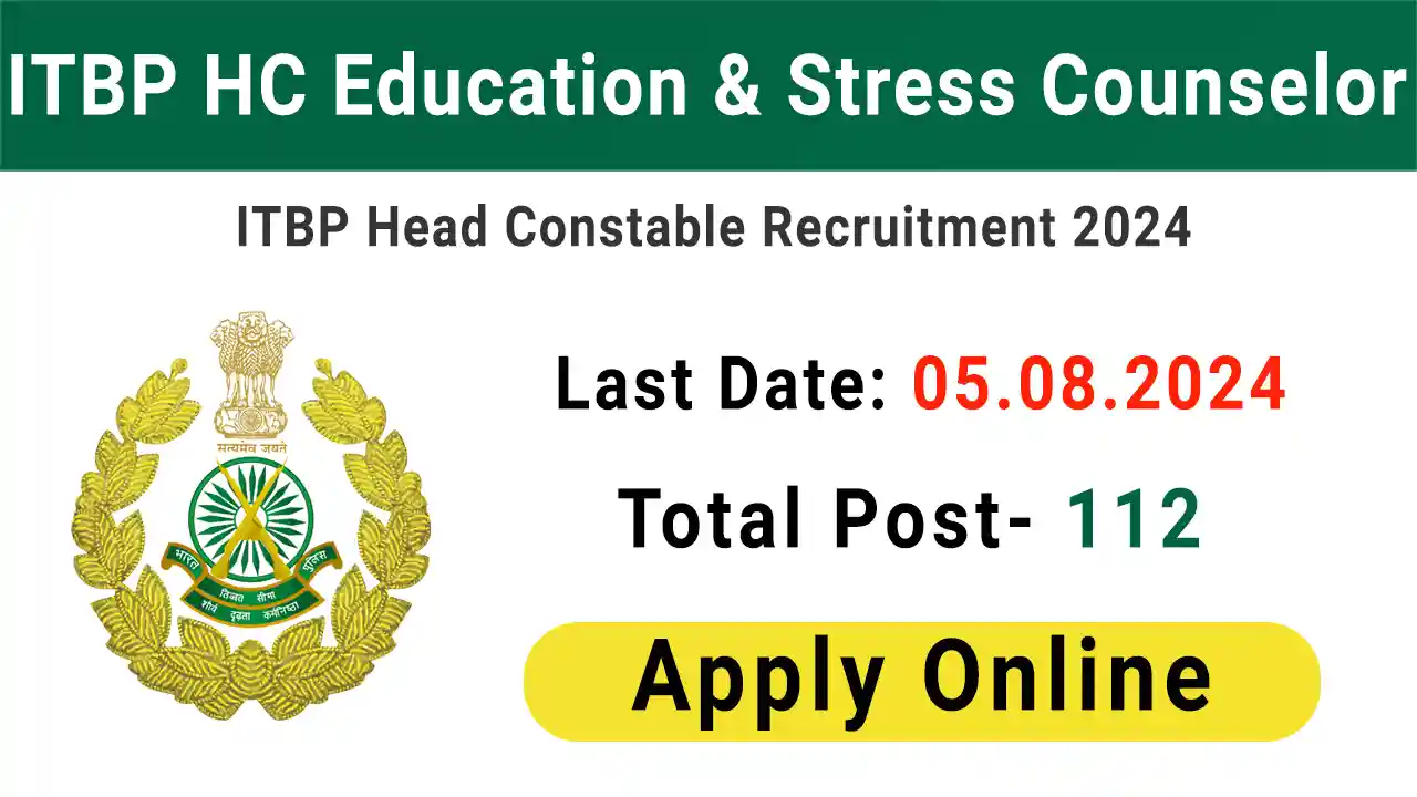 ITBP HC Education & Stress Counselor 2024