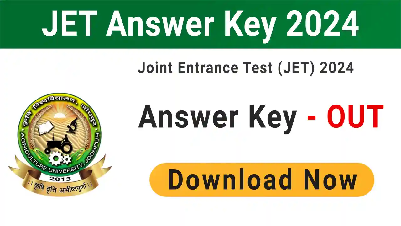 JET Answer Key 2024