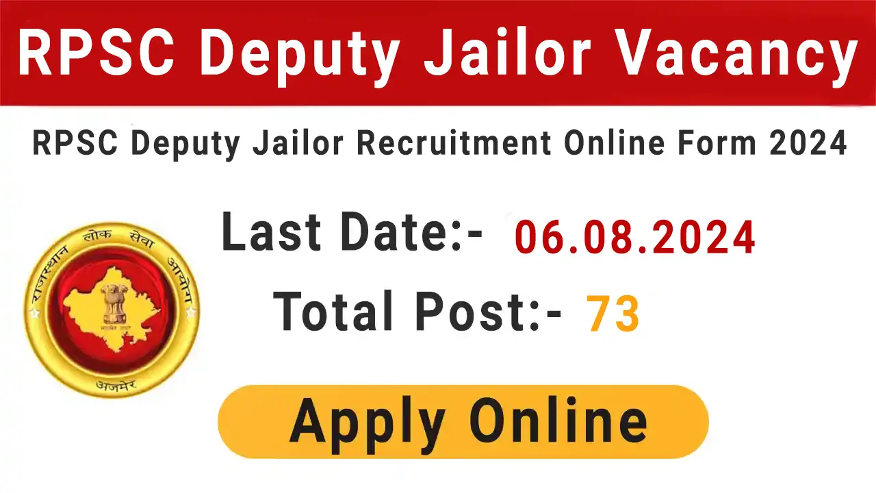 RPSC Deputy Jailor Recruitment 2024