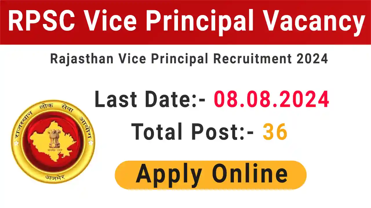 RPSC Vice Principal Vacancy 2024