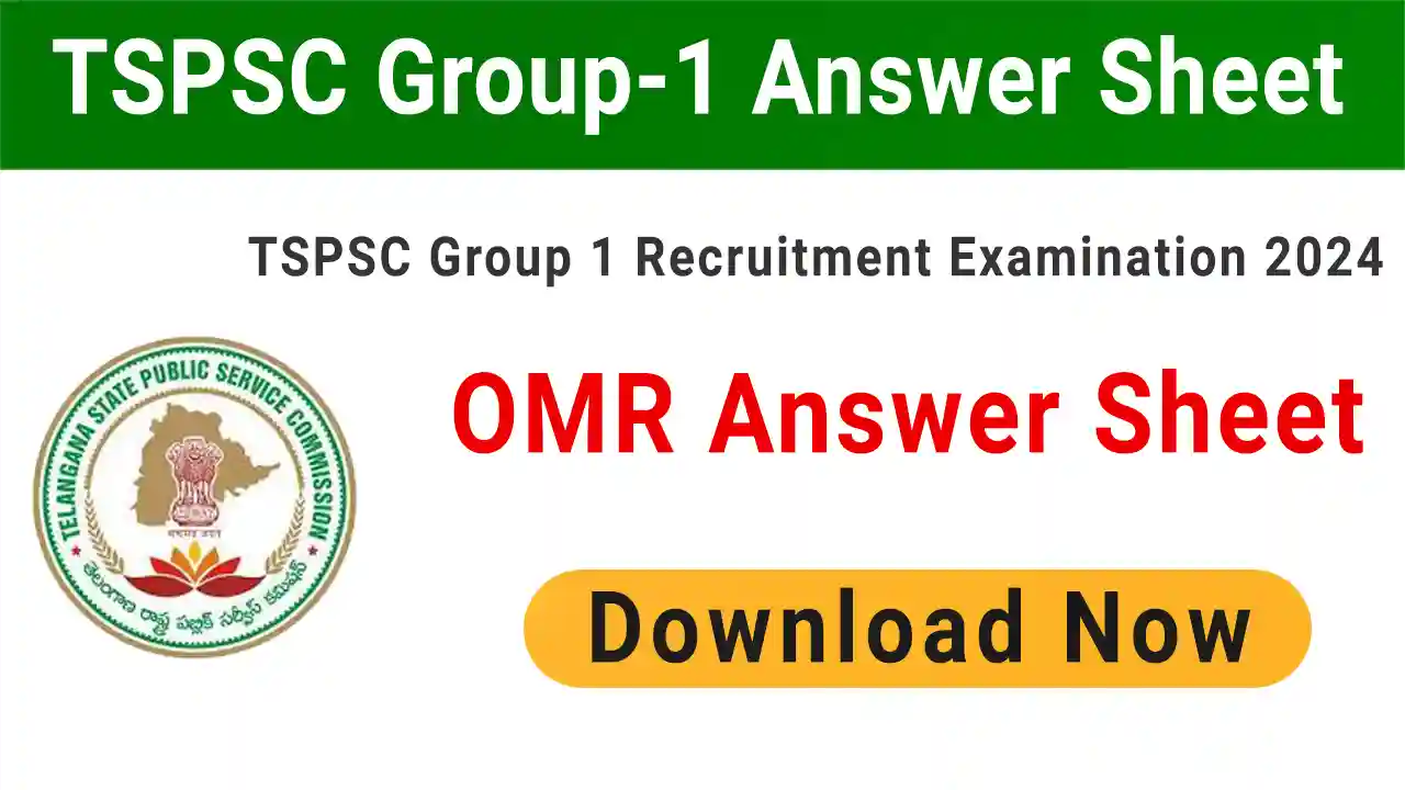 TSPSC Group 1 OMR Answer Sheet 2024