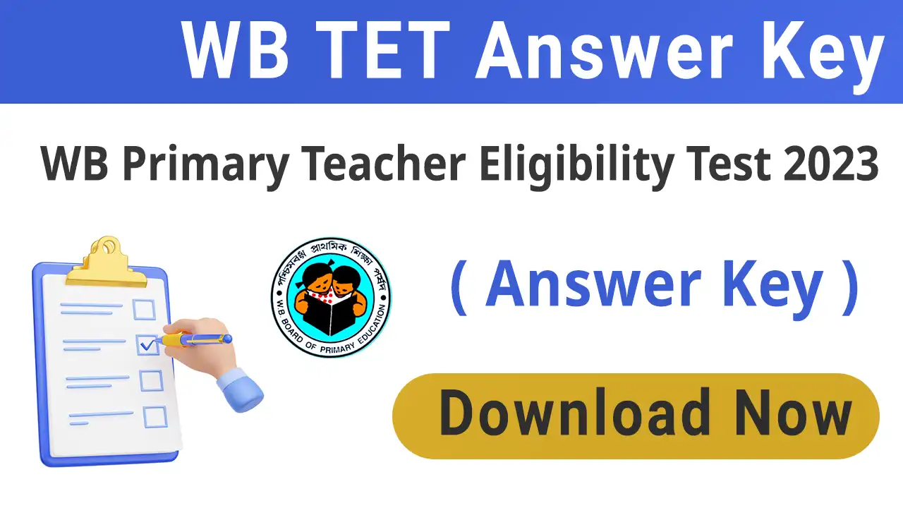 WB TET Answer Key 2023