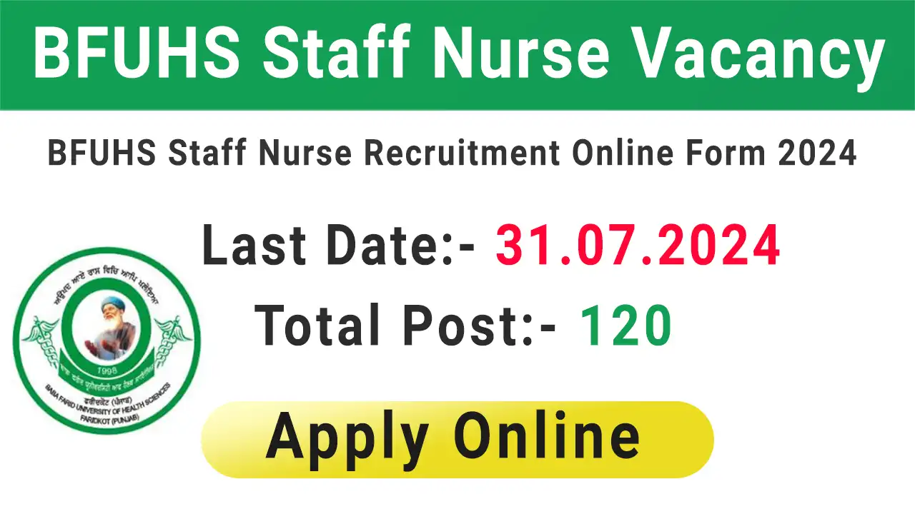 BFUHS Staff Nurse Recruitment 2024