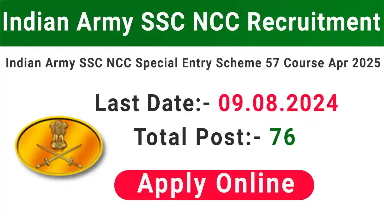 Indian Army SSC NCC Recruitment 2024